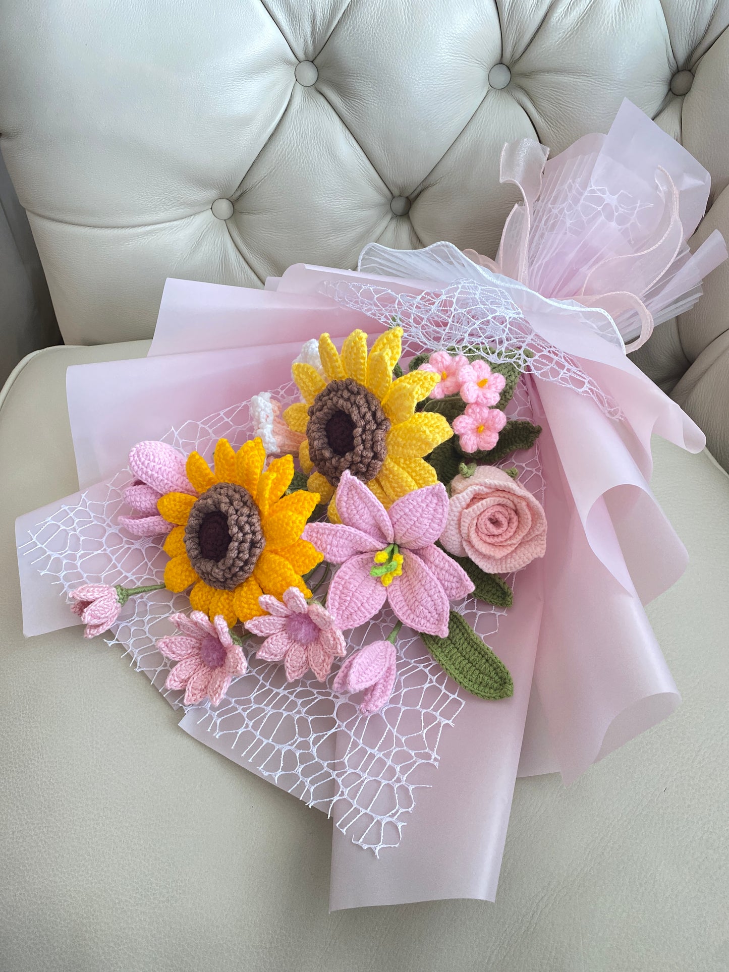 Sunflower Crochet Bouquet