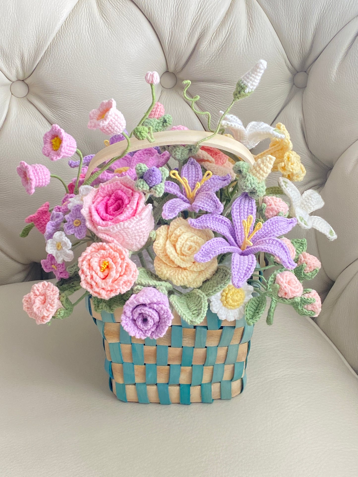 Crochet Flower Basket