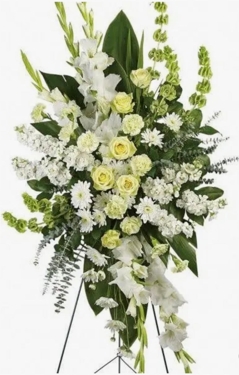 Elegant White Standing Spray