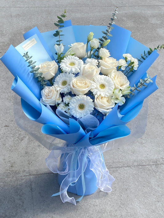 Blue & White Elegant Bouquet