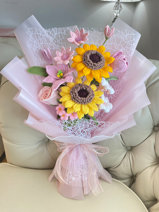 Sunflower Crochet Bouquet