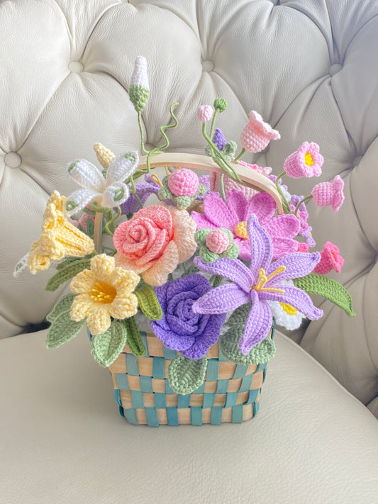 Crochet Flower Basket