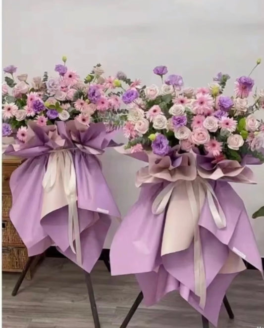 Purple Bloom Style Opening Flower Basket