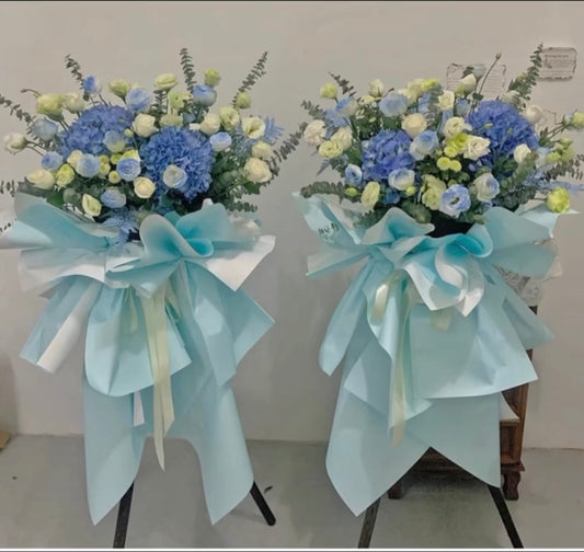 Blue Sky Opening Flower Basket