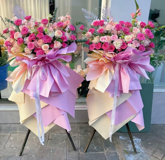Pink Fairy Tale Opening Flower Basket