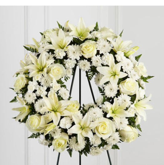 Serene White Wreathe