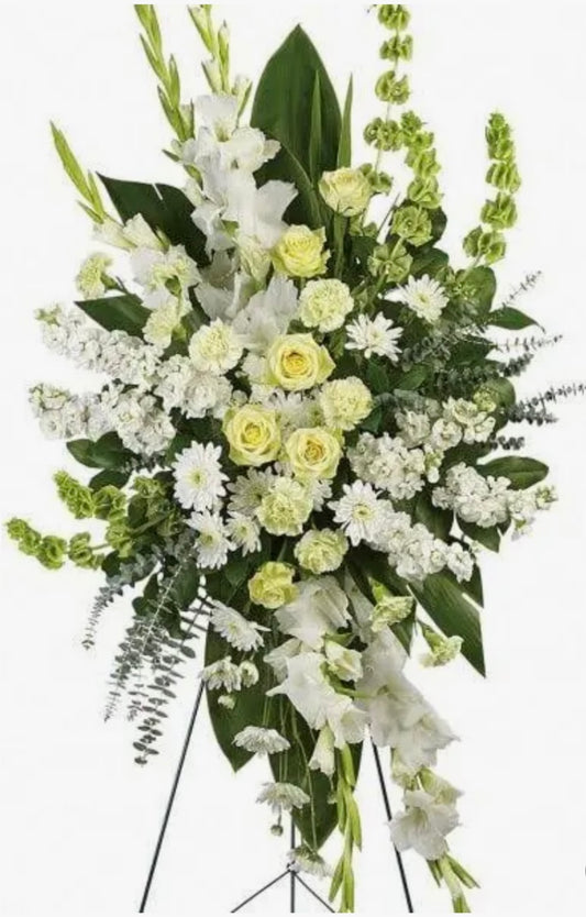 Elegant White Standing Spray