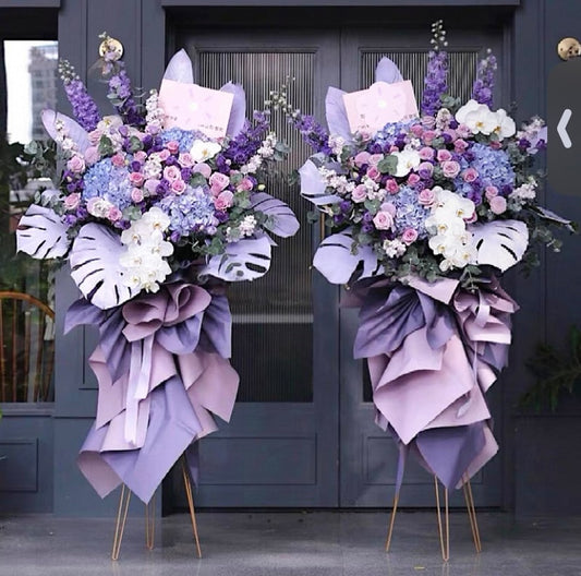 Purple Luxury Style Opening Flower Basket