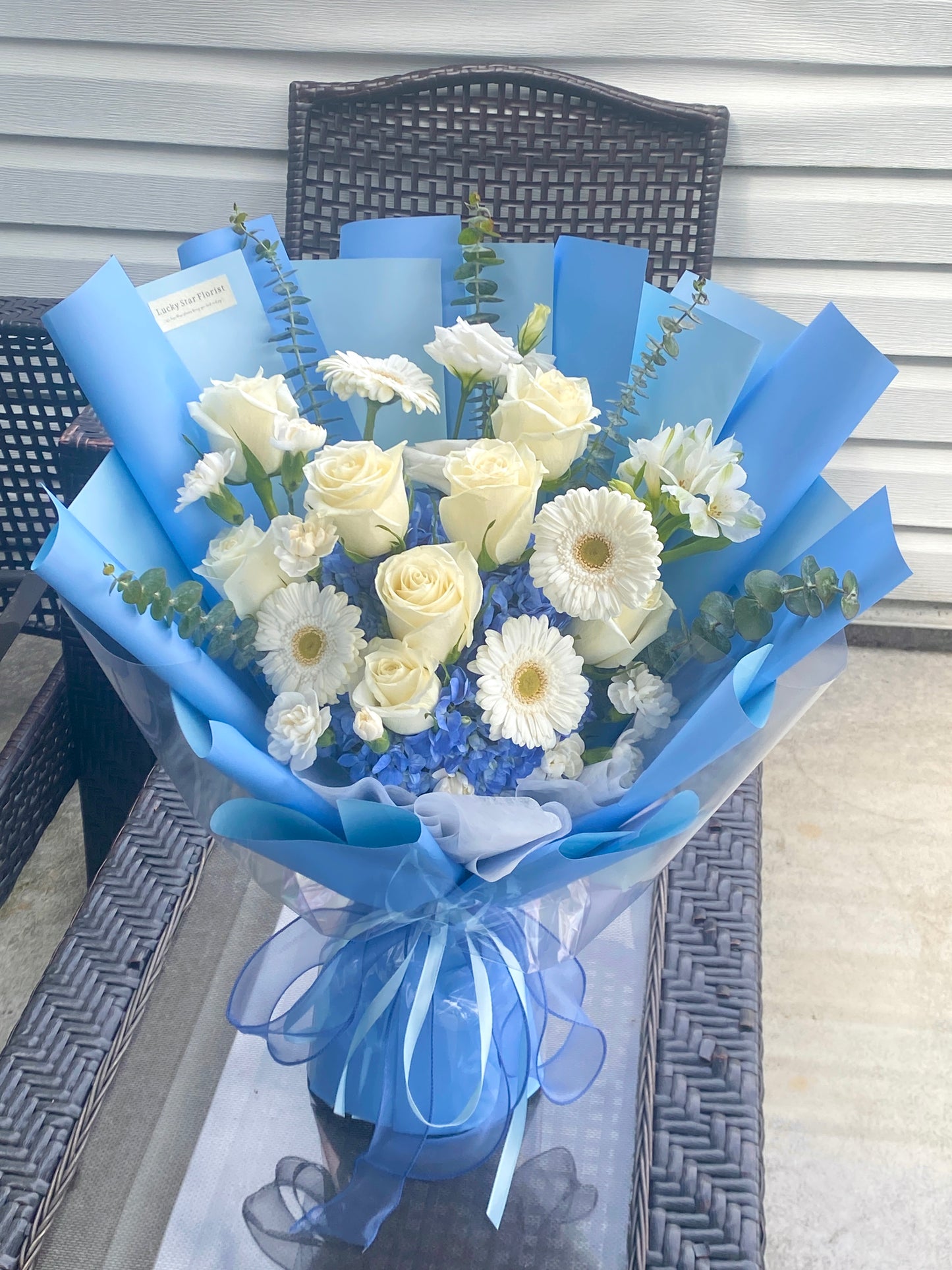 Blue & White Elegant Bouquet
