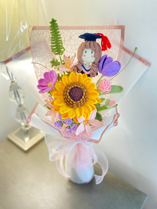 Girl Graduation Crochet Bouquet